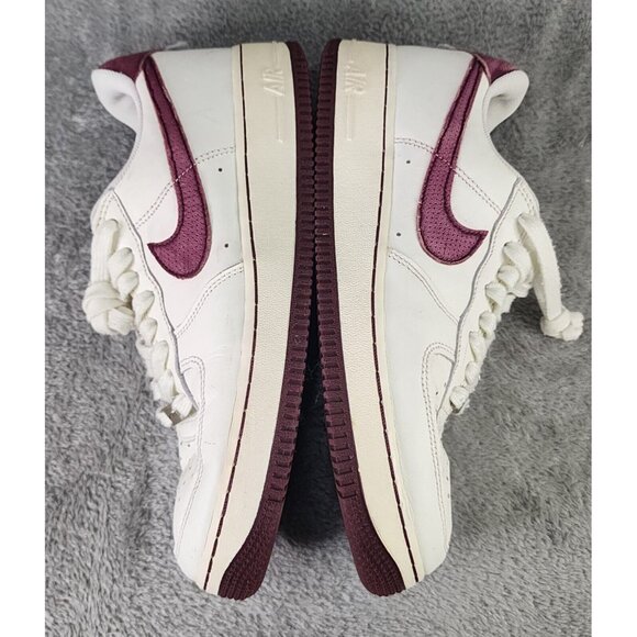 Nike Air Force 1 \'07 Shoes Mens Size 8 White Sail-Dark Beetroot Low Top Sneakers main image 9